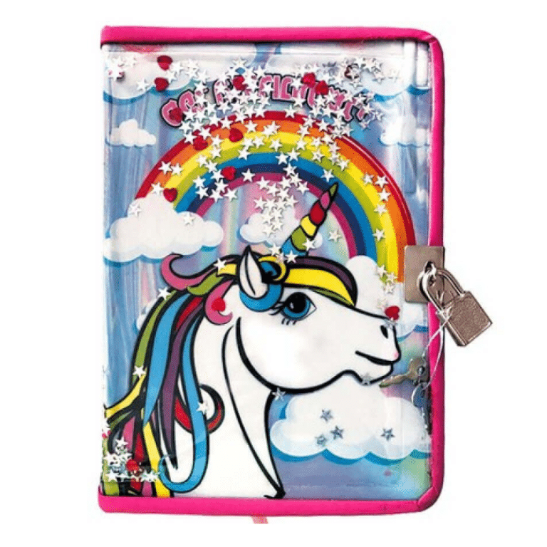 Coffret Cadeau Licorne HappyGoLucky - Journal Secret + Bijoux Pour Fille 3-12 Ans
